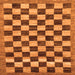 Square Machine Washable Checkered Orange Modern Area Rugs, wshabs187org