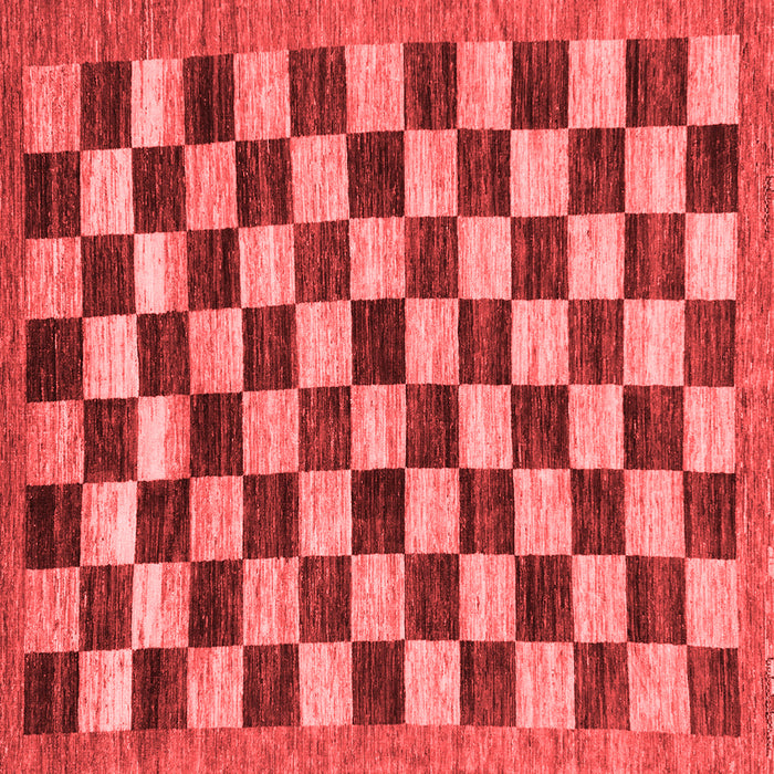 Checkered Red Modern Rug, abs187red