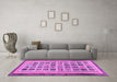 Machine Washable Abstract Purple Modern Area Rugs in a Living Room, wshabs1880pur