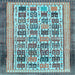 Square Machine Washable Abstract Light Blue Modern Rug, wshabs1880lblu