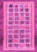 Machine Washable Abstract Pink Modern Rug, wshabs1880pnk