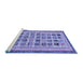 Sideview of Machine Washable Abstract Blue Modern Rug, wshabs1880blu