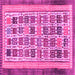 Square Machine Washable Abstract Pink Modern Rug, wshabs1880pnk