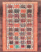 Abstract Brown Modern Rug, abs1880