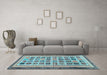 Machine Washable Abstract Light Blue Modern Rug in a Living Room, wshabs1880lblu