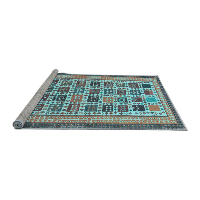 Sideview of Machine Washable Abstract Light Blue Modern Rug, wshabs1880lblu