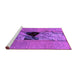 Sideview of Machine Washable Abstract Purple Modern Area Rugs, wshabs1881pur