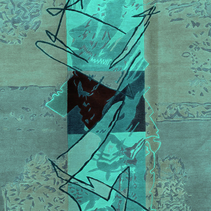 Abstract Turquoise Modern Rug, abs1881turq