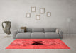 Modern Red Washable Rugs