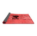 Abstract Red Modern Area Rugs