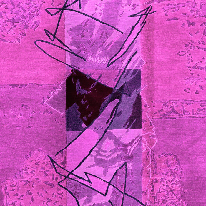 Machine Washable Abstract Pink Modern Rug, wshabs1881pnk