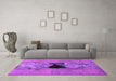 Machine Washable Abstract Purple Modern Area Rugs in a Living Room, wshabs1881pur