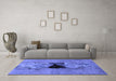 Machine Washable Abstract Blue Modern Rug in a Living Room, wshabs1881blu