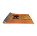 Sideview of Abstract Orange Modern Rug, abs1881org