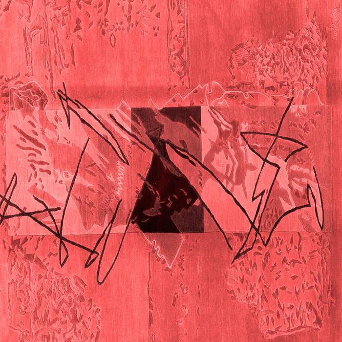 Machine Washable Abstract Red Modern Rug, wshabs1881red