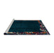 Sideview of Machine Washable Abstract Dark Slate Gray Green Rug, wshabs1882