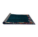 Sideview of Abstract Dark Slate Gray Green Modern Rug, abs1882