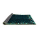 Sideview of Abstract Turquoise Modern Rug, abs1882turq