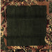 Square Abstract Brown Modern Rug, abs1882brn