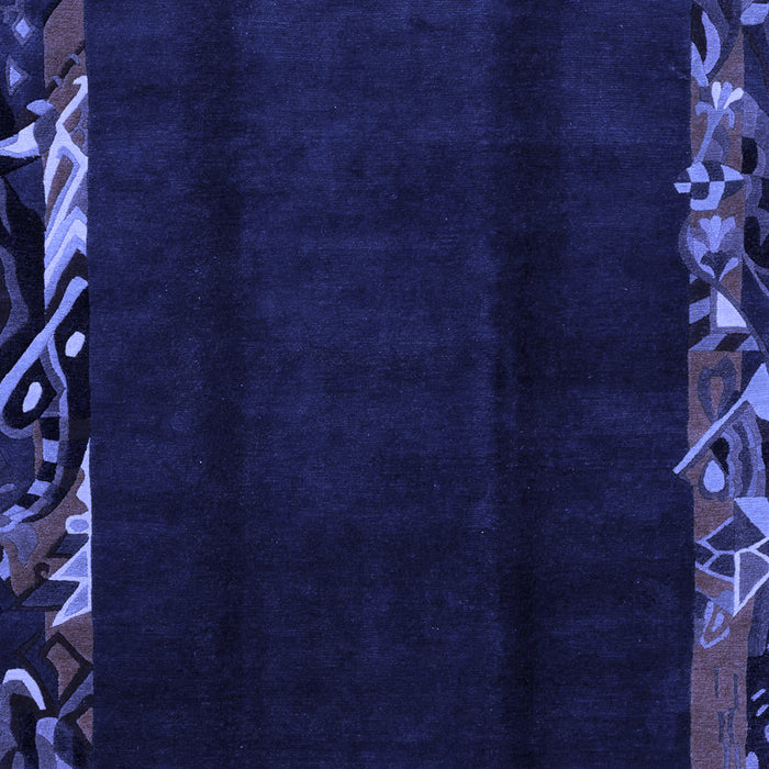 Machine Washable Abstract Blue Modern Rug, wshabs1882blu
