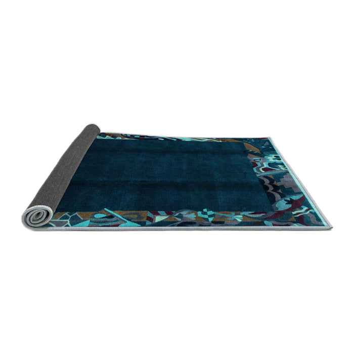 Sideview of Abstract Light Blue Modern Rug, abs1882lblu