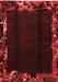 Abstract Red Modern Area Rugs