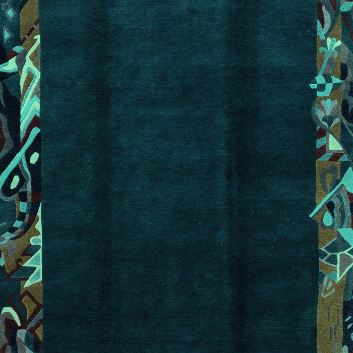 Abstract Turquoise Modern Rug, abs1882turq