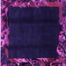 Square Machine Washable Abstract Pink Modern Rug, wshabs1882pnk