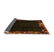 Sideview of Abstract Orange Modern Rug, abs1882org