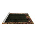 Sideview of Machine Washable Abstract Brown Modern Rug, wshabs1882brn