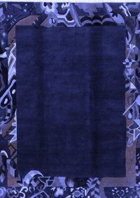 Abstract Blue Modern Rug, abs1882blu