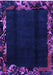 Machine Washable Abstract Purple Modern Area Rugs, wshabs1882pur