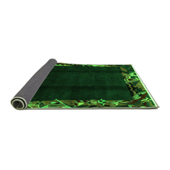 Sideview of Abstract Green Modern Rug, abs1882grn