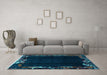 Machine Washable Abstract Light Blue Modern Rug in a Living Room, wshabs1882lblu