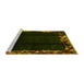 Sideview of Machine Washable Abstract Yellow Modern Rug, wshabs1882yw