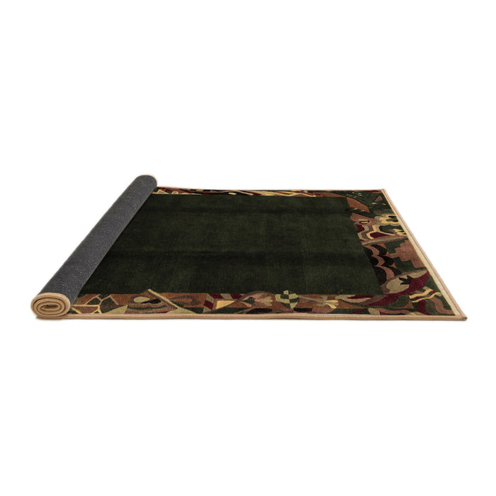 Sideview of Abstract Brown Modern Rug, abs1882brn