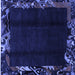 Square Abstract Blue Modern Rug, abs1882blu