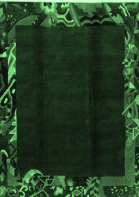 Abstract Emerald Green Modern Rug, abs1882emgrn