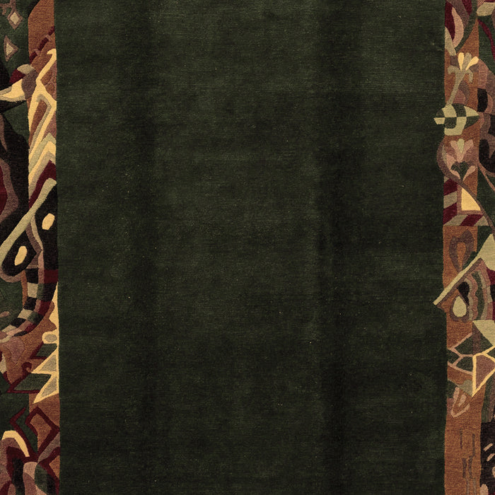 Machine Washable Abstract Brown Modern Rug, wshabs1882brn