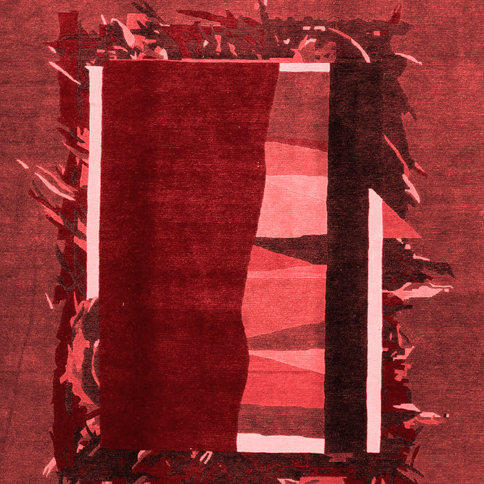 Abstract Red Modern Area Rugs