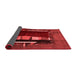 Abstract Red Modern Area Rugs