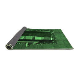 Sideview of Abstract Emerald Green Modern Rug, abs1883emgrn