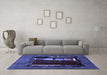 Machine Washable Abstract Blue Modern Rug in a Living Room, wshabs1883blu