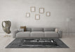 Machine Washable Abstract Gray Modern Rug in a Living Room,, wshabs1883gry