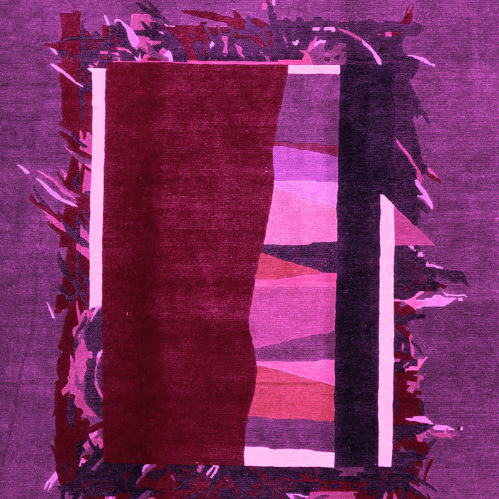 Machine Washable Abstract Pink Modern Rug, wshabs1883pnk