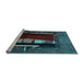 Sideview of Machine Washable Abstract Light Blue Modern Rug, wshabs1883lblu