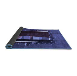 Sideview of Abstract Blue Modern Rug, abs1883blu