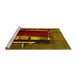 Sideview of Machine Washable Abstract Yellow Modern Rug, wshabs1883yw