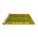 Sideview of Machine Washable Abstract Yellow Modern Rug, wshabs1884yw