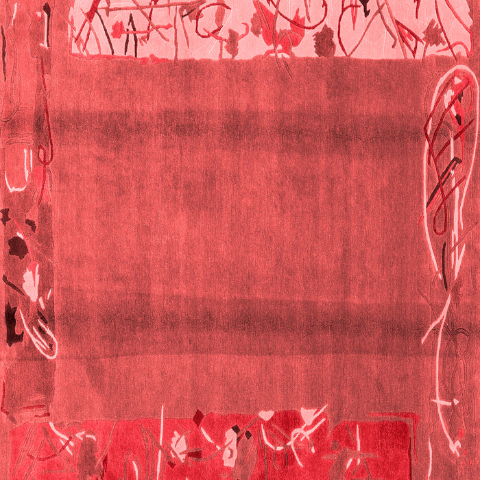 Machine Washable Abstract Red Modern Rug, wshabs1884red
